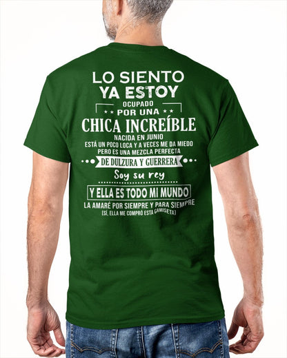 Lo siento chicas, ya estoy pillado - Mi novia está un poco loca y es adorable - Regalo especial para tu novio o esposo - (SKU04-156-06) - CCDI06