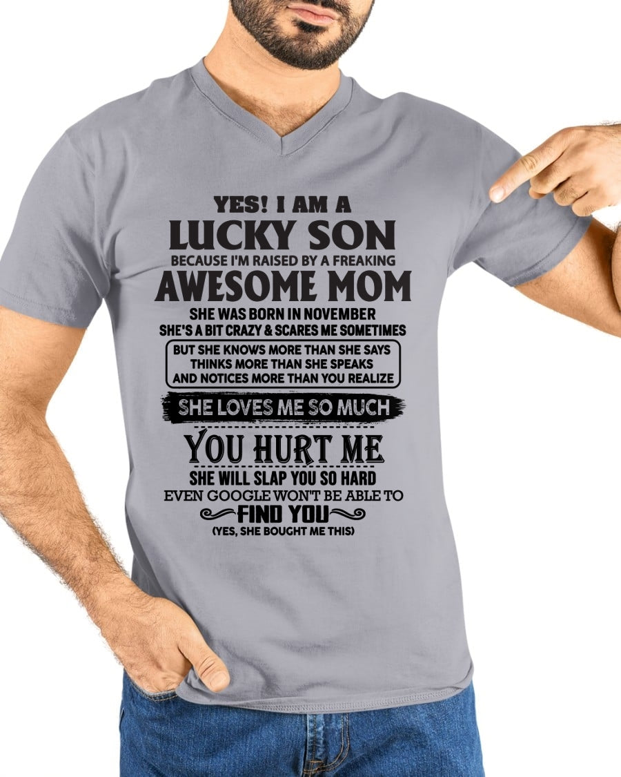 NOVEMBER – YES! I AM A LUCKY SON Because I'm raised by a freaking AWESOME MOM - FROM WOMAN FMA ccdi11 (SKU-LKW-11)