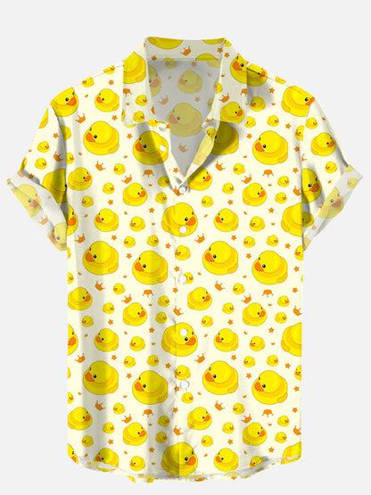 Hawaiian Shirt – Cute Duck 3D Print Hawaiian Shirt – Unisex Harajuku Style