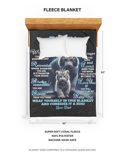 Special Gift For Your Daughter Blanket - From Dad (SKU-CHAU-B04)