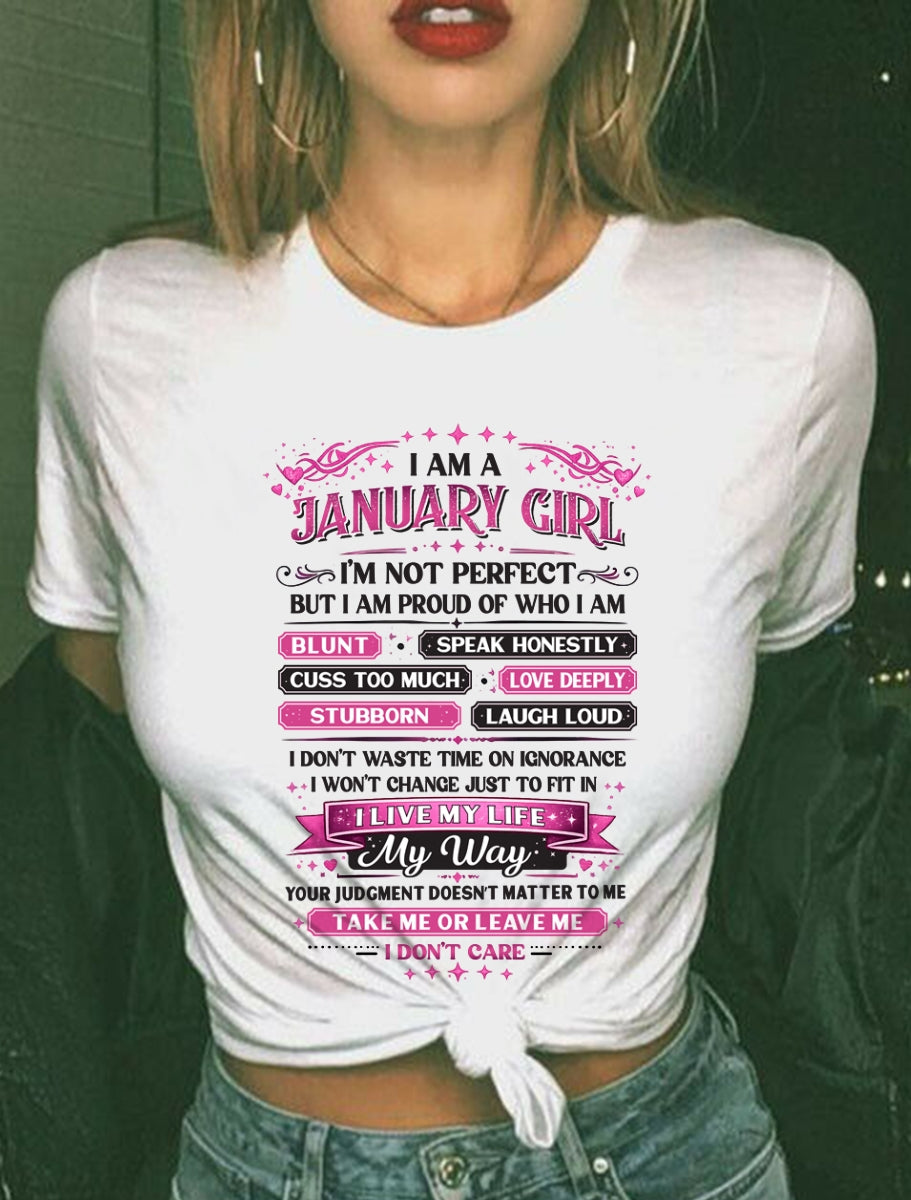 "I AM A JANUARY GIRL" - Birthday Gift For January Girls - FMA ccdi01 (SKU26T-01260-01)