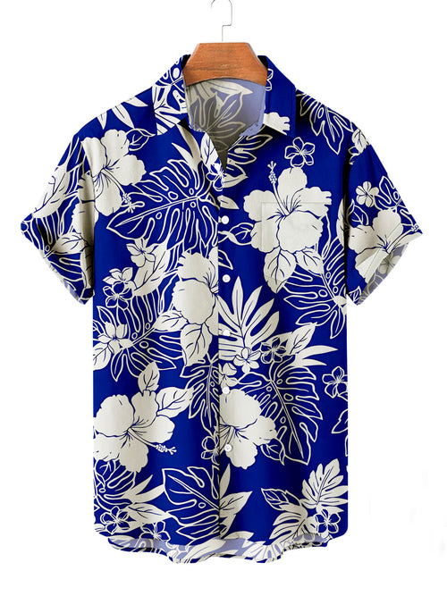 Hawaiian Shirt – Men’s Floral Hawaiian Shirt – Casual Summer Vacation Wear