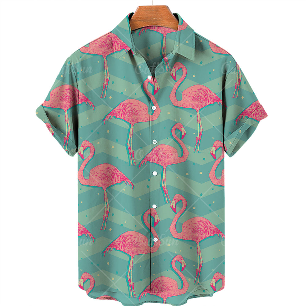Hawaiian Shirt – Duck 3D Print Hawaiian Shirt – Casual Short Sleeve Beachwear