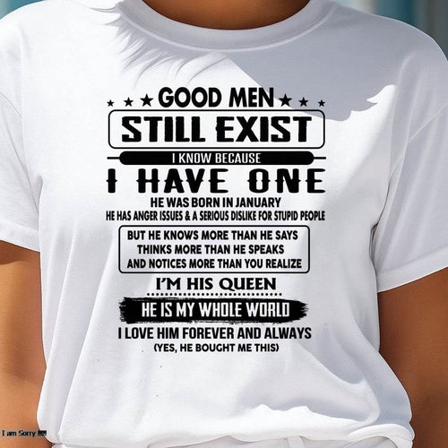 January - Good men Still Exist - gift for your girlfriend, wife from Husband - CCDI01 (SKU-GM-01)