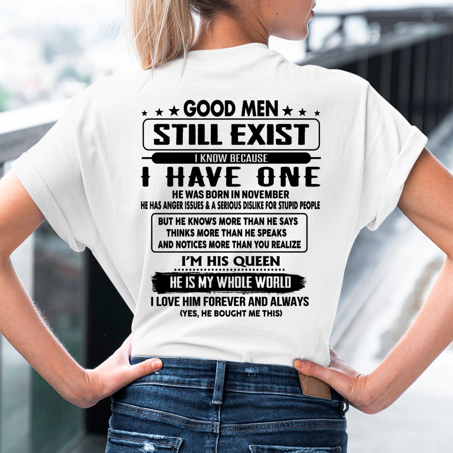 November - Good men Still Exist - gift for your girlfriend, wife from Husband - CCDI11 (SKU-GMSAU-11)