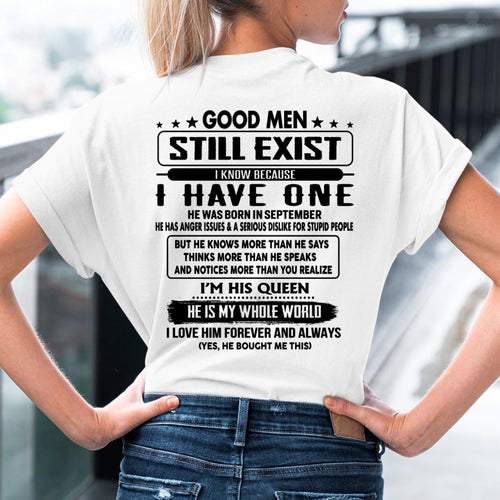 September - Good men Still Exist - gift for your girlfriend, wife from Husband - CCDI09 (SKU-GMSAU-09)