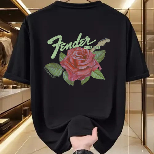 Guitar Lover Shirt, Funny Guitar UnisexT-Shirt/Hoodie/Sweatshirt HLT00 - Fender Rose Guitar Classic Vintage Style T-Shirt