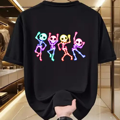 Best Thanksgiving Family Shirt , Funny Thanksgiving UnisexT-Shirt/Hoodie/Sweatshirt HLT00 - Glow in The Halloween Night Skeleton Funny Dancing Skeleton T-Shirt