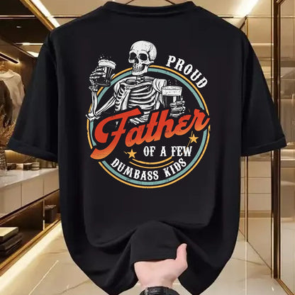 Gift for Dad Shirt, Funny Dad Unisex T-Shirt/Hoodie/Sweatshirt HLT00 – Proud Father Of A Few Dumbass Kids Funny Vintage Fathers Day T-Shirt