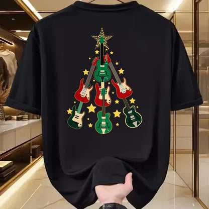 Guitar Lover Shirt, Funny Guitar UnisexT-Shirt/Hoodie/Sweatshirt HLT00 - Cool Guitar Christmas Tree Guitar Lovers Christmas Tree T-Shirt