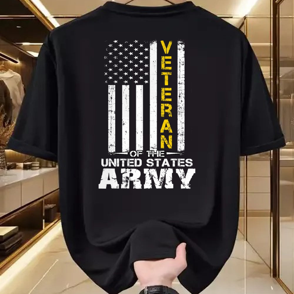 Proud Veteran Shirt, Funny Veteran UnisexT-Shirt/Hoodie/Sweatshirt HLT00 - Veteran of United States US Army Veteran Gold T-Shirt