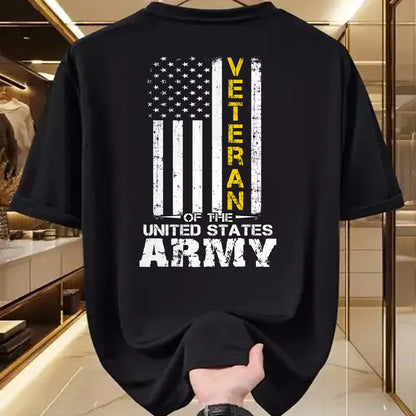 Proud Veteran Shirt, Funny Veteran UnisexT-Shirt/Hoodie/Sweatshirt HLT00 - Veteran of United States US Army Veteran Gold T-Shirt