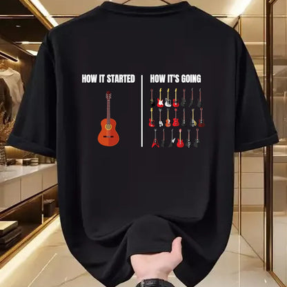 Guitar Lover Shirt, Funny Guitar UnisexT-Shirt/Hoodie/Sweatshirt HLT00 - How It Started How It’s Going Music Musician Funny Guitar T-Shirt