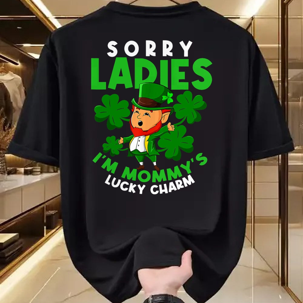 Gift for Mom Shirt, Funny Mom Unisex T-Shirt/Hoodie/Sweatshirt HLT00 - Mommys Lucky Charm Mom St Patricks Day Leprechaun Toddler T-Shirt