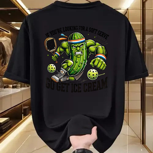 Funny Pickleball Shirt, Pickleball Lover Unisex T-Shirt/Hoodie/Sweatshirt HLT00 - Funny Pickleball Lover Pun with a Pickle Playing Pickle Ball T-Shirt
