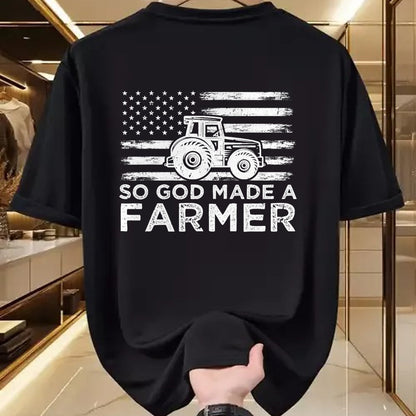 Best Farmer Life Shirt, Funny Farmer UnisexT-Shirt/Hoodie/Sweatshirt HLT00 - American Flag So God Made A Farmer 4th Of July T-Shirt