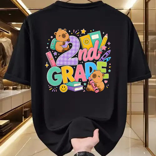 Cute Capybara Shirt, Funny Capybara Unisex T-Shirt/Hoodie/Sweatshirt HLT00 - Cute Capybara 2nd Grade Back to School Second Grader Teacher T-Shirt