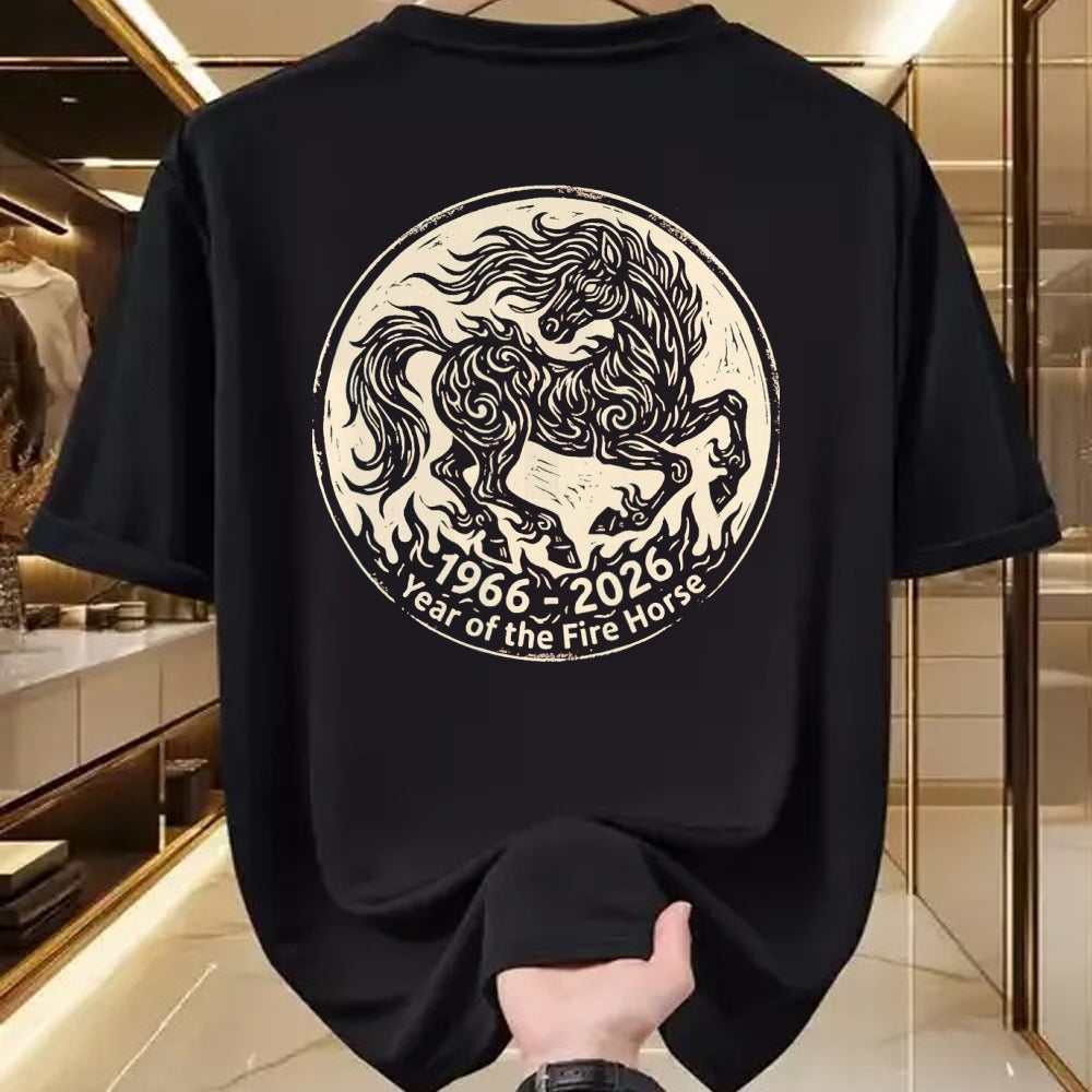 Best Horse Lover Shirt , Funny Horse UnisexT-Shirt/Hoodie/Sweatshirt HLT00 -  1966 2026 Year of The Fire Horse Chinese Zodiac 1966 Vintage T-Shirt, Men, Black, 3X-Large