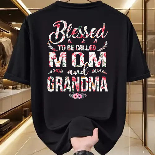 Gift for Mom Shirt, Funny Mom Unisex T-Shirt/Hoodie/Sweatshirt HLT00 - Blessed To Be Called Mom And Grandma Floral Mother_s Day T-Shirt