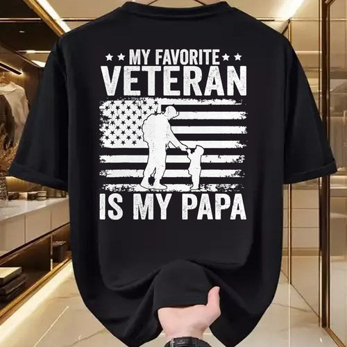 Proud Veteran Shirt, Funny Veteran UnisexT-Shirt/Hoodie/Sweatshirt HLT00 - Veterans Day Military My Favorite Veteran Is My Papa Kids T-Shirt