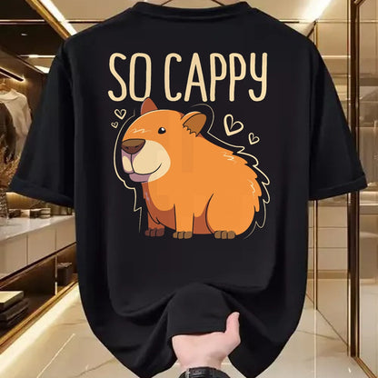 Cute Capybara Shirt, Funny Capybara Unisex T-Shirt/Hoodie/Sweatshirt HLT00 - Funny Capybara So Cappy T-Shirt