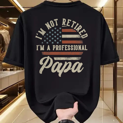Best Grandpa Shirt, Proud Grandpa Unisex T-Shirt/Hoodie/Sweatshirt HLT00 - I'm Not Retired I'm A Professional Papa Funny Retirement T-Shirt (1)