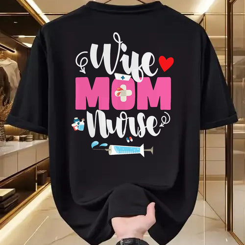 Funny Nurse Shirt, Nurse Unisex T-Shirt/Hoodie/Sweatshirt HLT00 - Wife Mom Nurse Funny Mother's Day Mom Nurse Wife T-Shirt