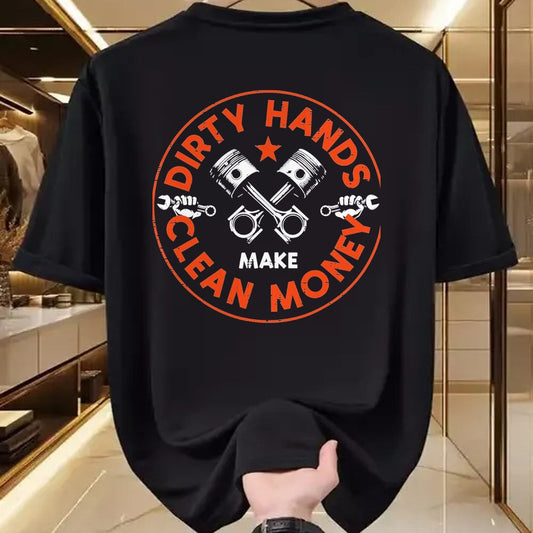 Best Mechanic Life Shirt, Funny Mechanic UnisexT-Shirt/Hoodie/Sweatshirt HLT00 - Mechanic Dirty Hands Clean Car Money Automotive Men Women T-Shirt, Men, Black, 4X-Large
