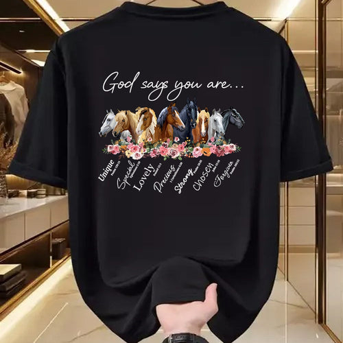 Best Horse Lover Shirt , Funny Horse UnisexT-Shirt/Hoodie/Sweatshirt HLT00 - Horses God Says You are Religious Inspirational Horse Lover T-Shirt