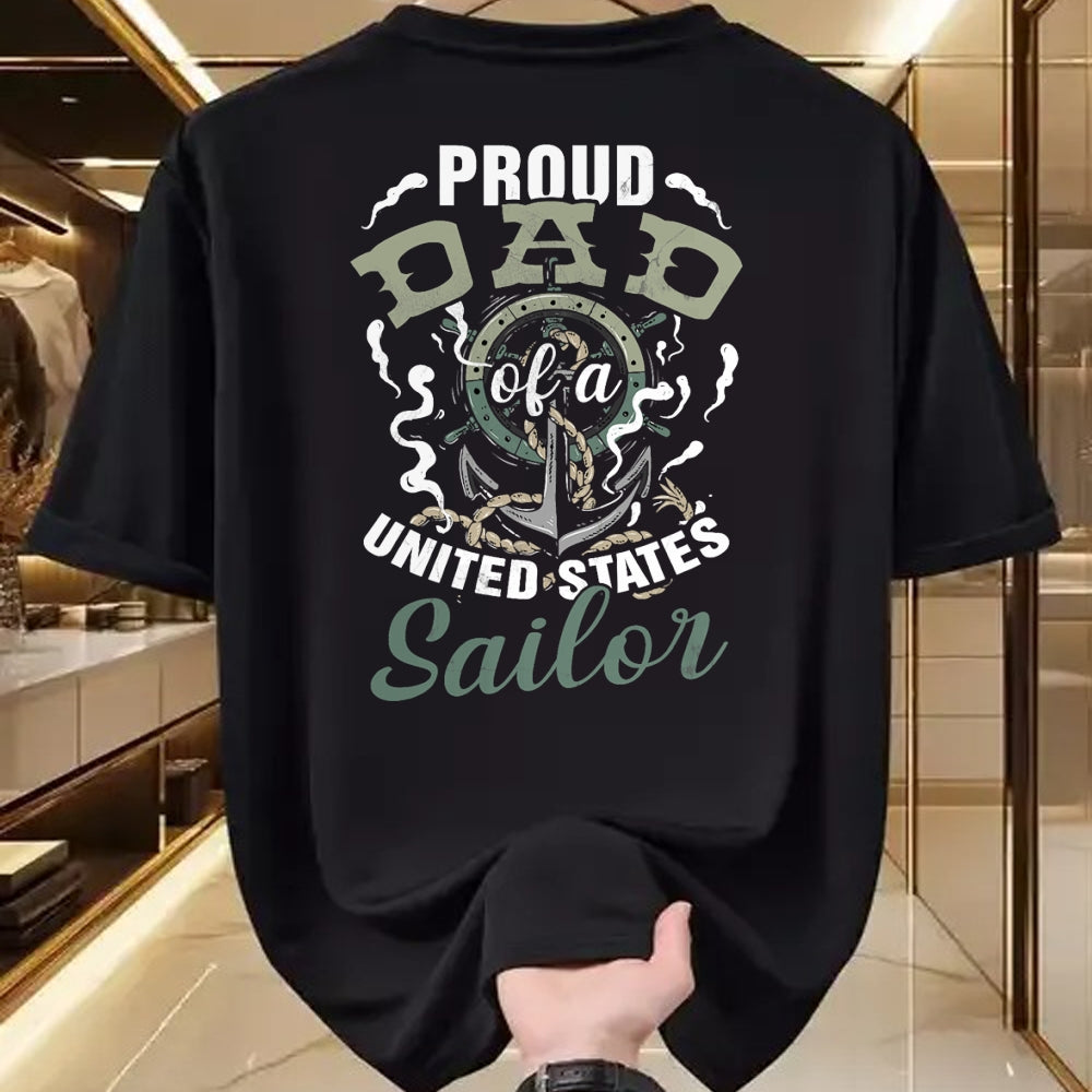 Gift for Dad Shirt, Funny Dad Unisex T-Shirt/Hoodie/Sweatshirt HLT00 – Fathers Day Proud Dad of A United States Anchor Sailor T-Shirt