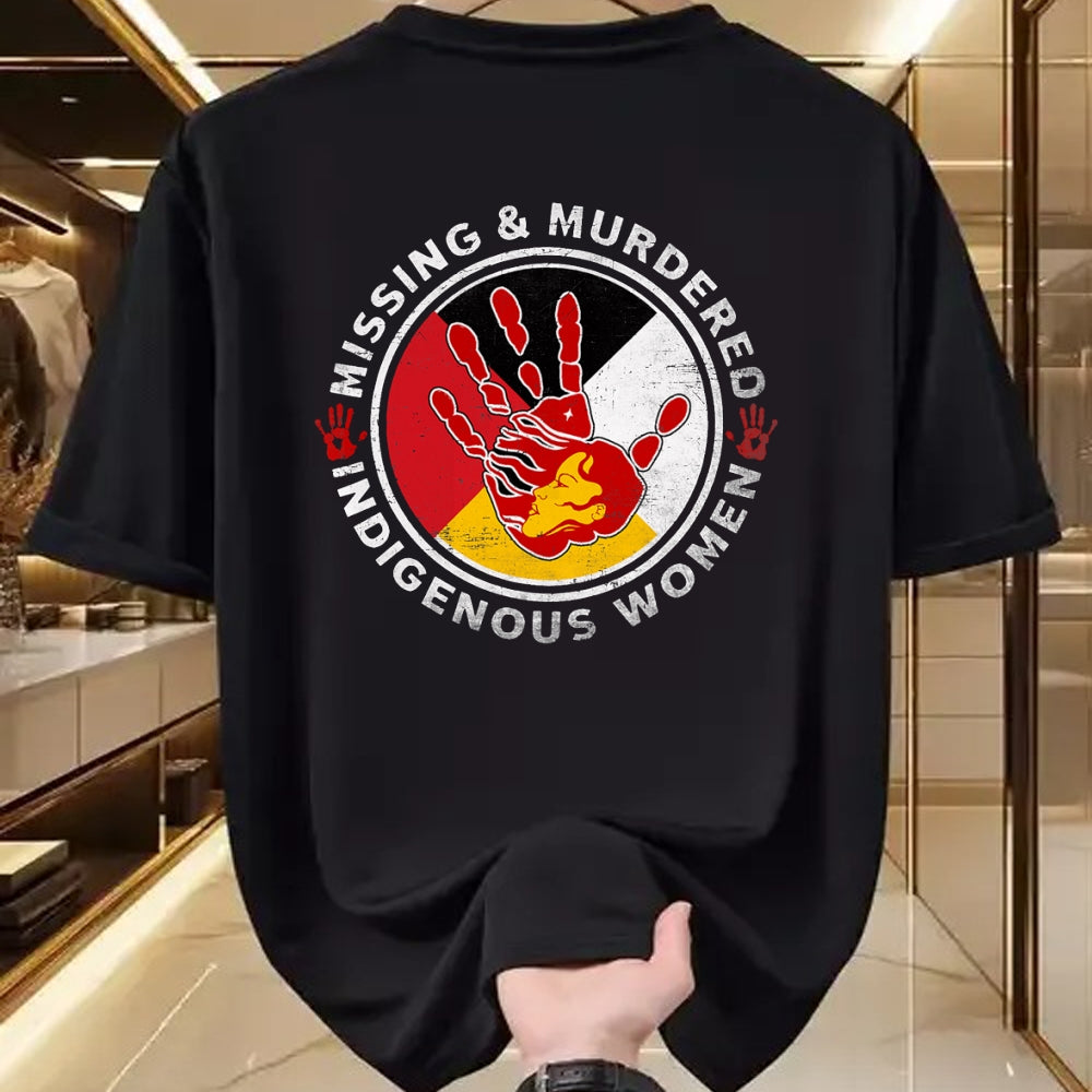 Native American T-Shirts, Vintage Native American Unisex T-Shirt/Hoodie/Sweatshirt HLT00 - MMIW Missing & Murdered Indigenous Women Red Hand