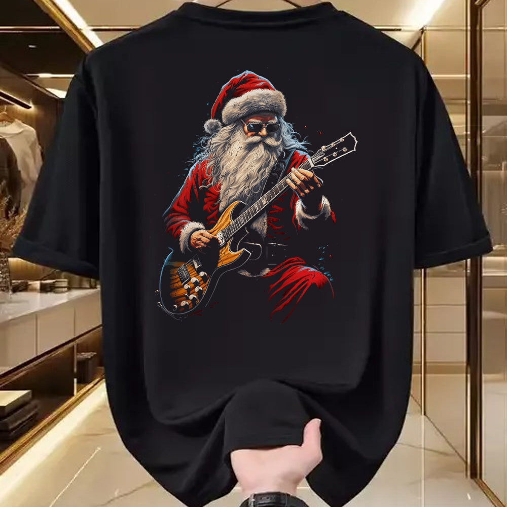 Guitar Lover Shirt, Funny Guitar UnisexT-Shirt/Hoodie/Sweatshirt HLT00 - Rock Guitar Santa Claus Playing Guitar - Funny Christmas T-Shirt