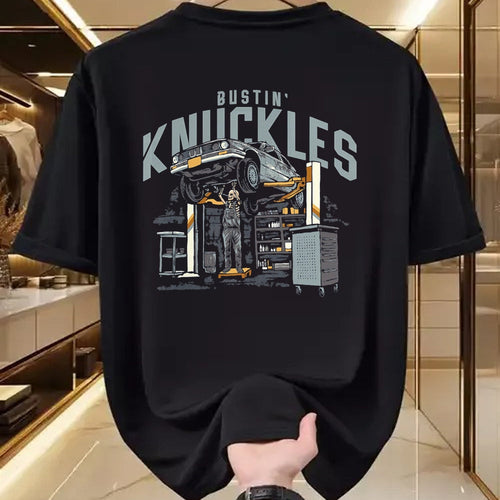 Best Mechanic Life Shirt, Funny Mechanic UnisexT-Shirt/Hoodie/Sweatshirt HLT00 - Bustin Knuckles Mechanic Front Print Graphic T-Shirt