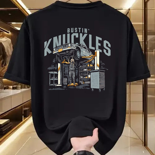 Best Mechanic Life Shirt, Funny Mechanic UnisexT-Shirt/Hoodie/Sweatshirt HLT00 - Bustin Knuckles Mechanic Front Print Graphic T-Shirt