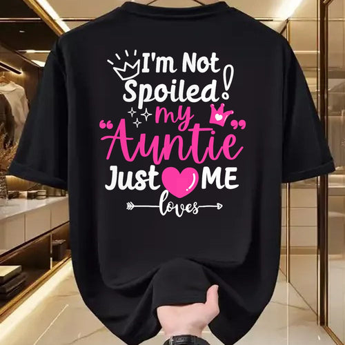Best Wife Shirt, Wife and Husband Unisex T-Shirt/Hoodie/Sweatshirt HLT00 - I'm Not Spoiled My Auntie Just Loves Me a Team Kids Matching T-Shirt