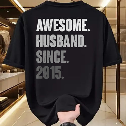 Best Wife Shirt, Wife and Husband Unisex T-Shirt/Hoodie/Sweatshirt HLT00 - 9th Year Wedding Anniversary Epic Awesome Husband Since 2015 T-Shirt