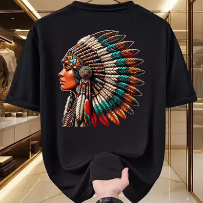 Native American T-Shirts, Vintage Native American Unisex T-Shirt/Hoodie/Sweatshirt HLT00 - Native American Woman Indian Warrior for Women