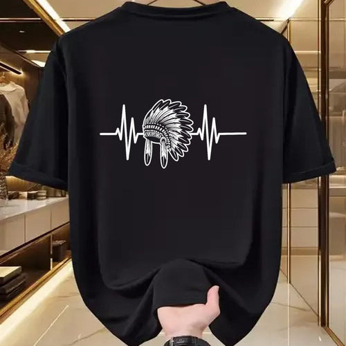 Native American T-Shirts, Vintage Native American Unisex T-Shirt/Hoodie/Sweatshirt HLT00 - Native Indian Headdress Heartbeat Indigenous Native American