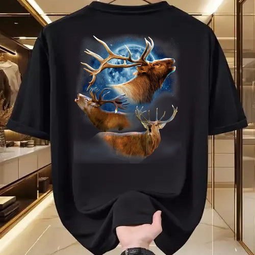 Funny Hunting Shirt, Gift For Hunting Lover Unisex T-Shirt/Hoodie/Sweatshirt HLT00 - Funny Elk Hunting T-Shirt - Elk Howling at the Moon