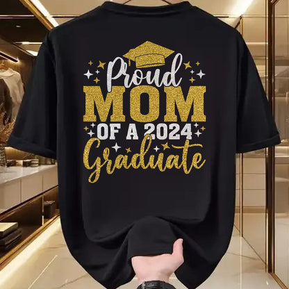 Gift for Mom Shirt, Funny Mom Unisex T-Shirt/Hoodie/Sweatshirt HLT00 - Mom Senior 2024 Proud Mom Of A Class Of 2024 Graduate T-Shirt