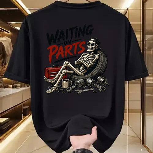 Best Mechanic Life Shirt, Funny Mechanic UnisexT-Shirt/Hoodie/Sweatshirt HLT00 - Funny Mechanic Auto Repair Life Skeleton Waiting On Parts T-Shirt