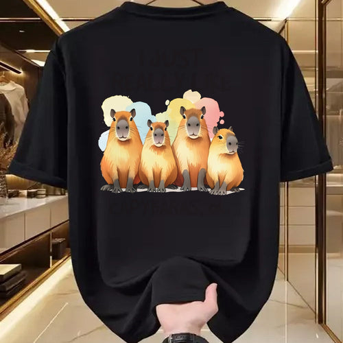 Cute Capybara Shirt, Funny Capybara Unisex T-Shirt/Hoodie/Sweatshirt HLT00 - Funny Capybara Long Sleeve T-Shirt (1)
