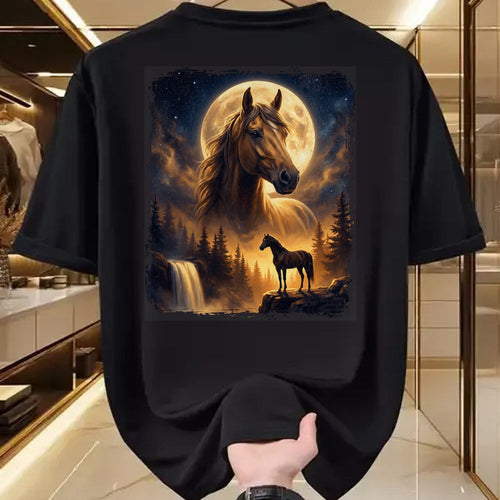 Best Horse Lover Shirt , Funny Horse UnisexT-Shirt/Hoodie/Sweatshirt HLT00 - Mystical Retro Majestic Horse Spirit Animal Full Moon Nature T-Shirt