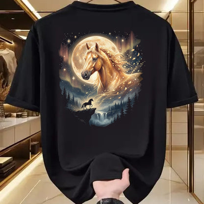 Best Horse Lover Shirt , Funny Horse UnisexT-Shirt/Hoodie/Sweatshirt HLT00 - Mystical Majestic Horse Spirit Animal Full Moon Nature Women T-Shirt