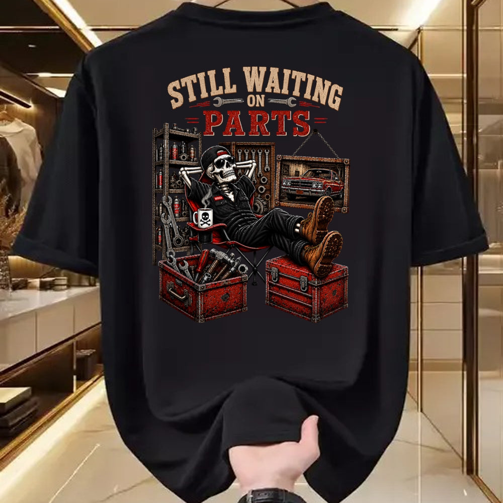 Best Mechanic Life Shirt, Funny Mechanic UnisexT-Shirt/Hoodie/Sweatshirt HLT00 - Funny Waiting On Parts Skeleton Auto Repair Life Mechanic T-Shirt