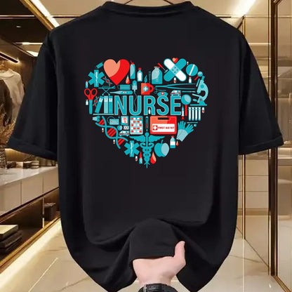 Funny Nurse Shirt, Nurse Unisex T-Shirt/Hoodie/Sweatshirt HLT00 - Nurse Love Nursing Student RN Nurse heart CNA women men gift T-Shirt