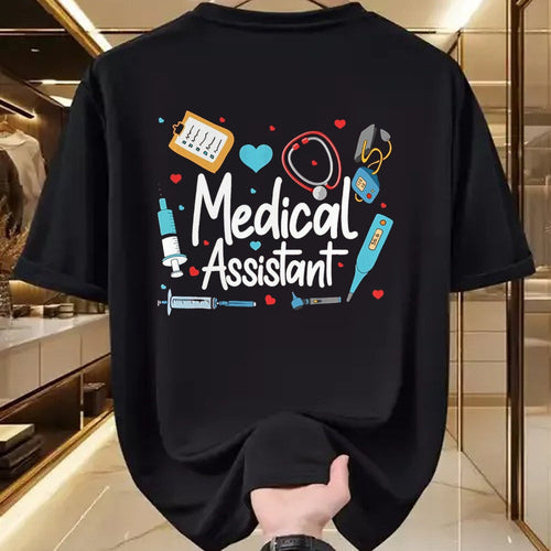 Best Doctor Shirt, Funny Doctor UnisexT-Shirt/Hoodie/Sweatshirt HLT00 - Medical Assistant MA CMA Nursing Doctor Assistant Student T-Shirt, Men, Black, Large