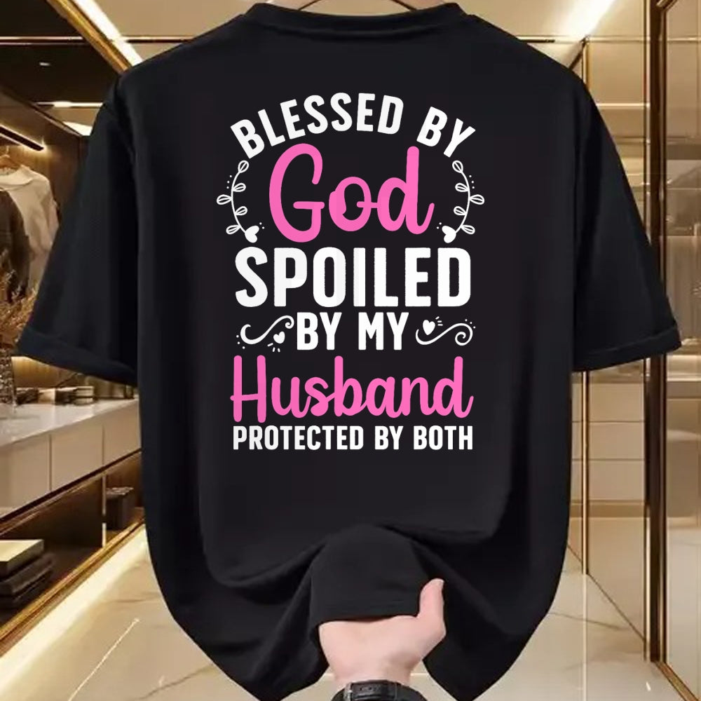 Best Wife Shirt, Wife and Husband Unisex T-Shirt/Hoodie/Sweatshirt HLT00 - Funny Spoiled Wife Art For Women Girls Husband Spoiled Wife T-Shirt
