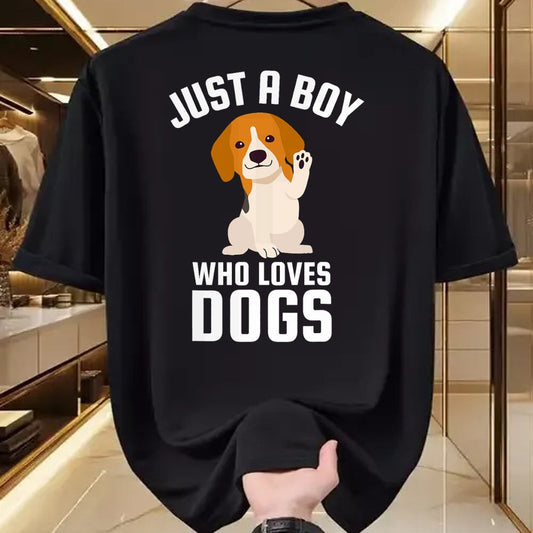 Dog Love Shirt, Dog Lover Gift T-Shirt/Hoodie/Sweatshirt HLT00 - Just A Boy Who Loves Dogs T-Shirt
