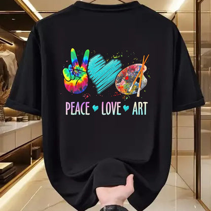 Best Teacher Shirt, Funny Teacher UnisexT-Shirt/Hoodie/Sweatshirt HLT00 - Peace Love Art Painting Palette Art Teacher T-Shirt
